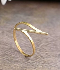 Minimalist Bar Ring: Geometric Unisex Statement Ring